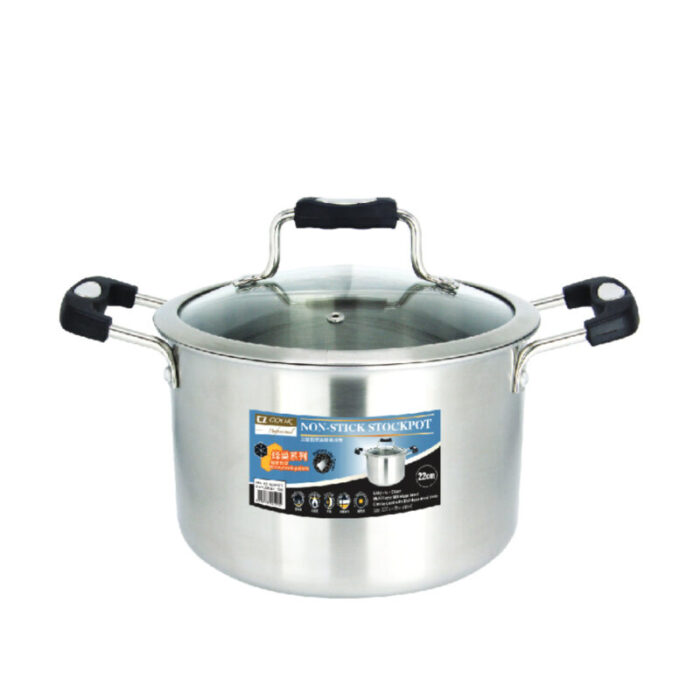 EzCookPro Three LayerSsNon StickStockPot 22cm