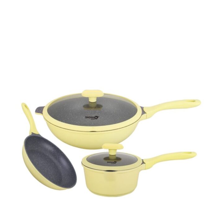 la gourmet shogun furano marble 18cm saucepan 24cm frypan 30cm wok set 240904090840