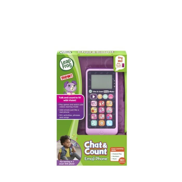 leapfrog chat count emoji smart phone purple 230214100949