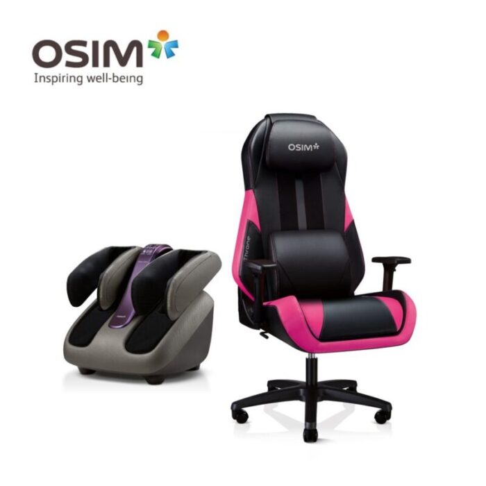 uthrone pink gaming massager chair self assembly usqueez 2 smart leg massager 240916113812